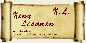 Nina Lišanin vizit kartica